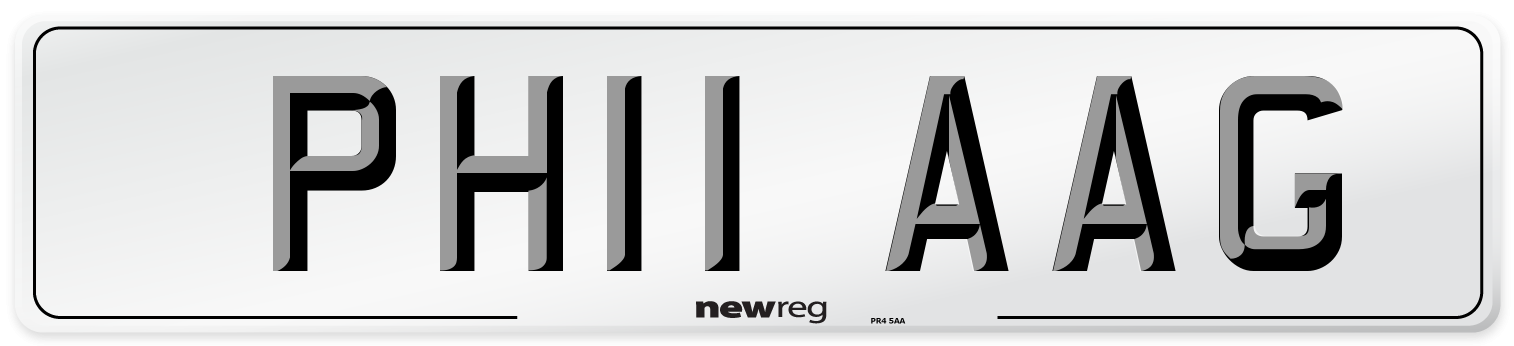 PH11 AAG Number Plate from New Reg